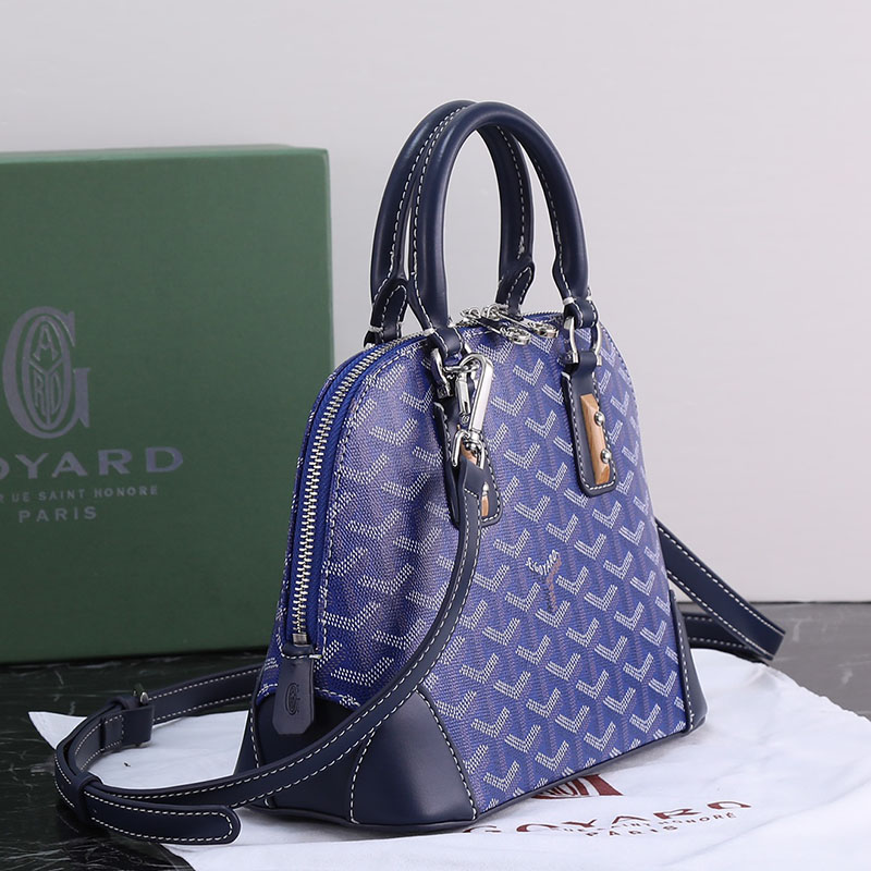 N品 GOYARD ゴヤール ヴァンドーム ミニバッグ VENDO2MINTY12CL12P ネイビーブルー シルバー金具 激安優良店 - 画像 (9)
