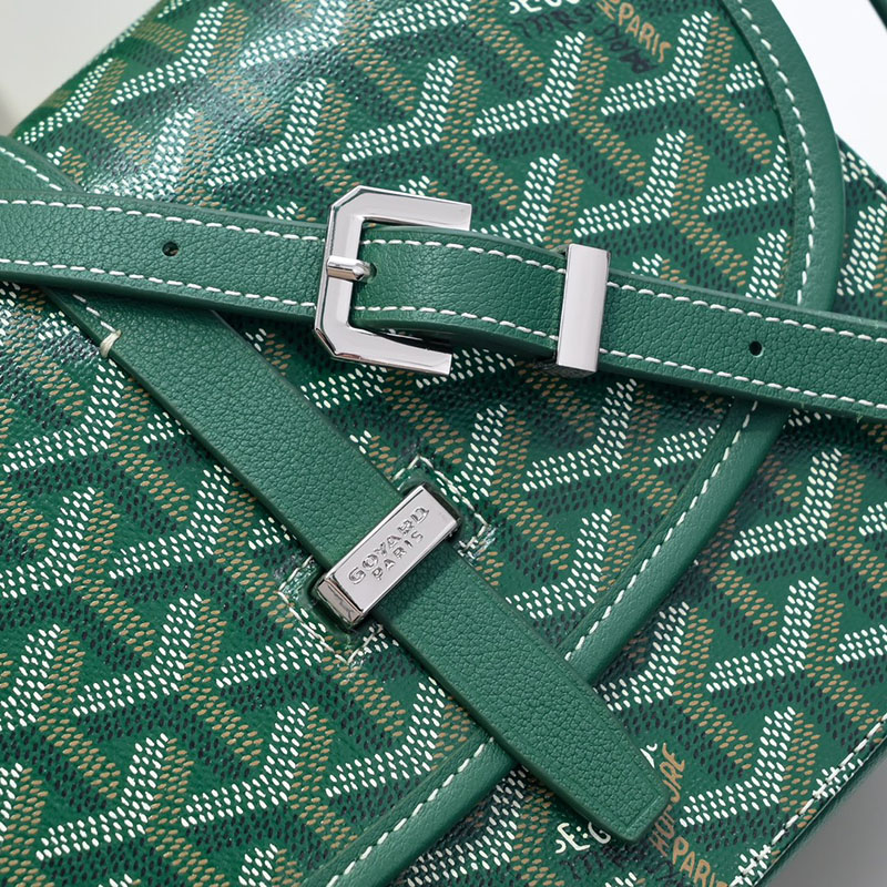 N品 GOYARD ゴヤール ベルヴェデーレPM バッグ BELVE3PMLTY09CG09P グリーン シルバー金具 激安優良店 - 画像 (6)