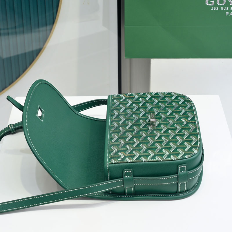 N品 GOYARD ゴヤール ベルヴェデーレPM バッグ BELVE3PMLTY09CG09P グリーン シルバー金具 激安優良店 - 画像 (4)