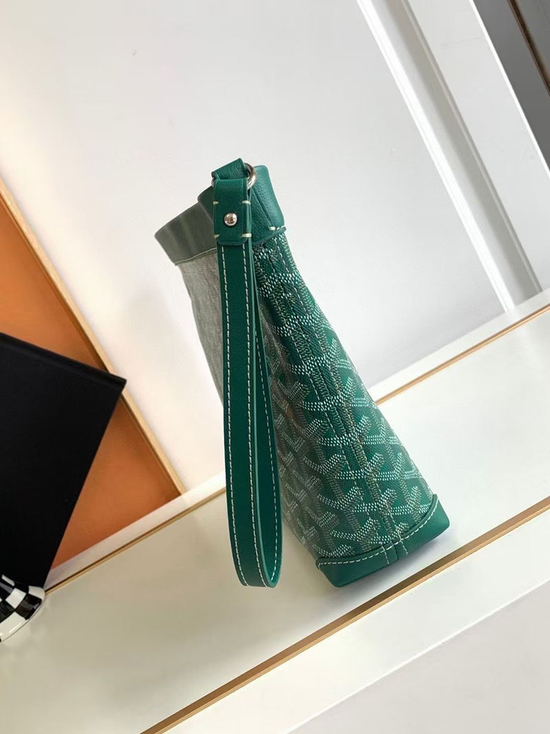 N品 GOYARD ゴヤール コンティポーチ CONTIPPMLTY09CL09P グリーン シルバー金具 激安優良店 - 画像 (9)