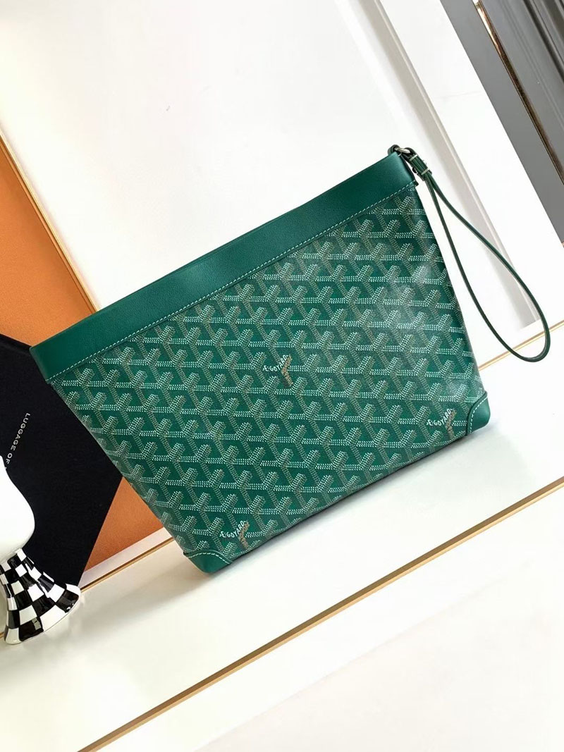 N品 GOYARD ゴヤール コンティポーチ CONTIPPMLTY09CL09P グリーン シルバー金具 激安優良店 - 画像 (8)