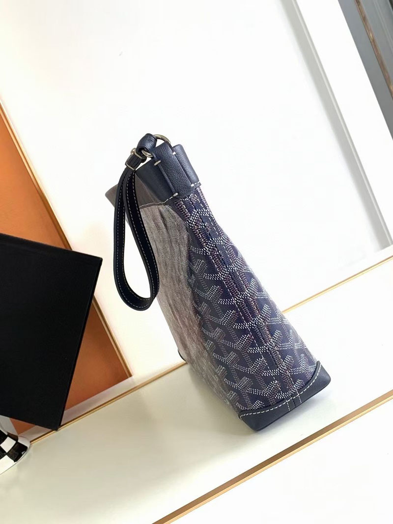 N品 GOYARD ゴヤール コンティポーチ CONTIPPMLTY12CL12P ネイビーブルー シルバー金具 激安優良店 - 画像 (9)
