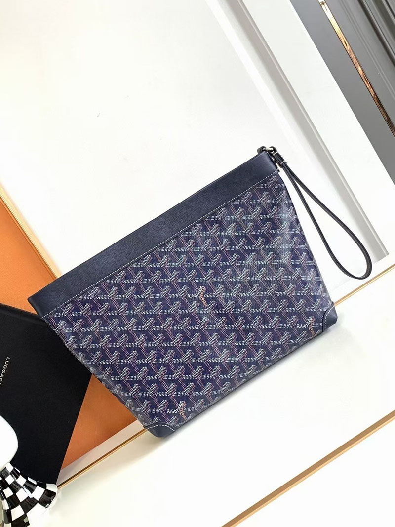 N品 GOYARD ゴヤール コンティポーチ CONTIPPMLTY12CL12P ネイビーブルー シルバー金具 激安優良店 - 画像 (8)