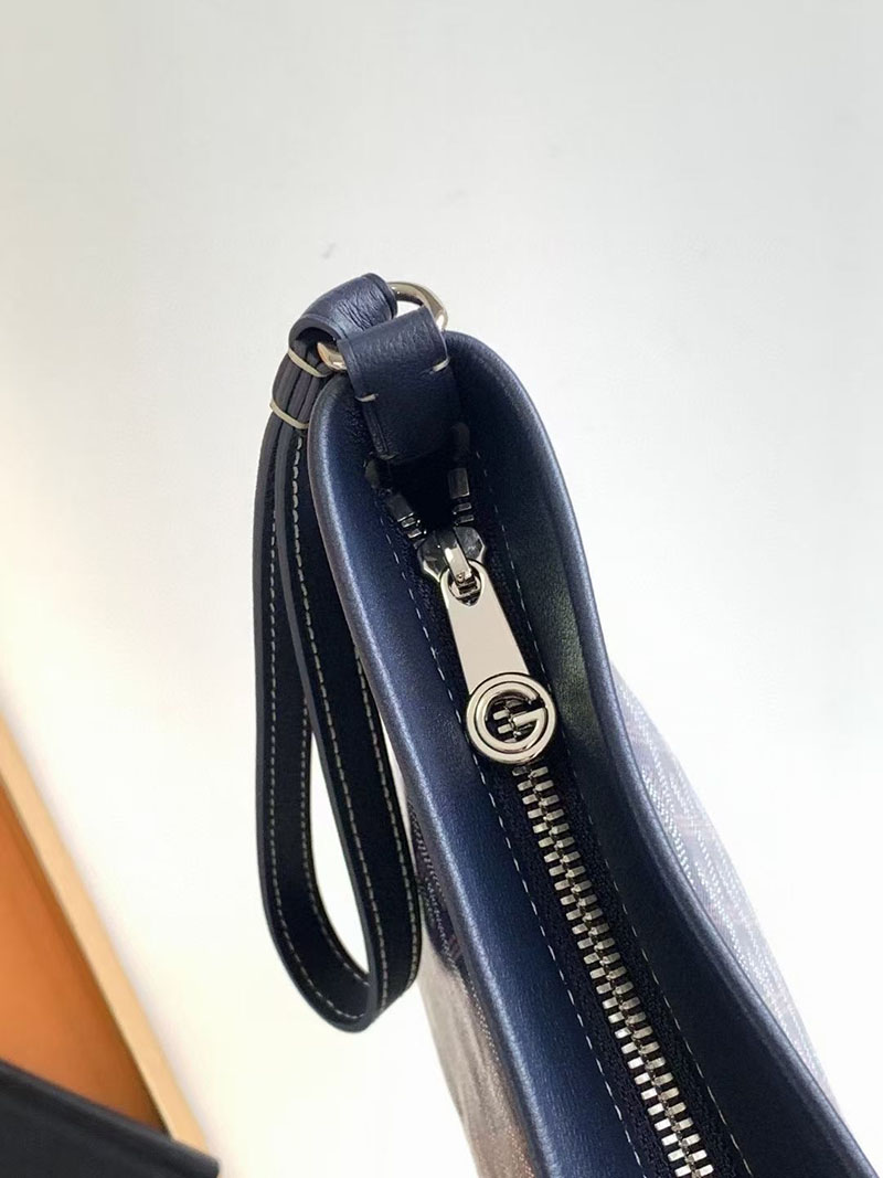 N品 GOYARD ゴヤール コンティポーチ CONTIPPMLTY12CL12P ネイビーブルー シルバー金具 激安優良店 - 画像 (4)