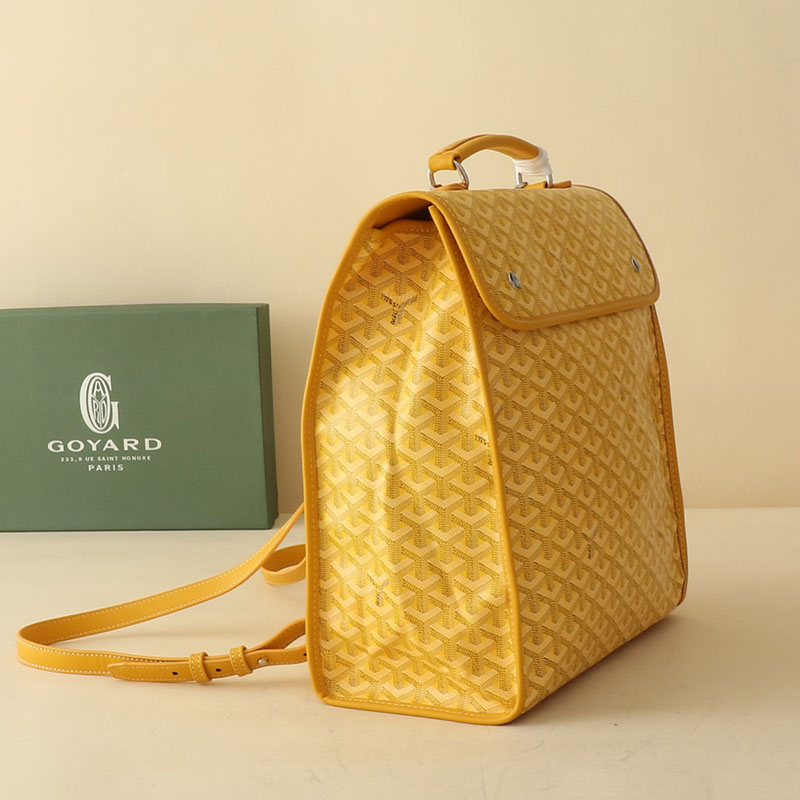 N品 GOYARD ゴヤール サン=レジェ・バックパック STLEGEMMLTY08CG08P イエロー シルバー金具 激安優良店 - 画像 (9)