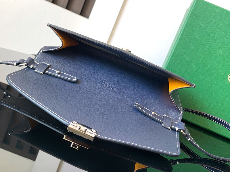 最高級ゴヤールスーパーコピー ゴヤールバッグコピー シープルポーチウォレット ネイビーブルー CHYPRPPMLTY12CL12P レザー シルバー金具 - 画像 (3)