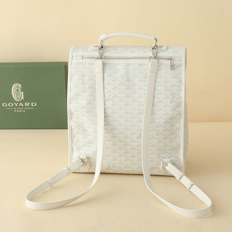 N品 GOYARD ゴヤール サン=レジェ・バックパック STLEGEMMLTY50CG50P ホワイト シルバー金具 激安優良店 - 画像 (8)