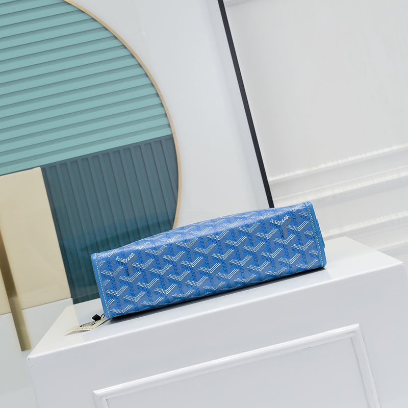 N品 GOYARD ゴヤール ジュバンス MM ポーチ JOUVENMMLTY10CL10P スカイブルー シルバー金具 激安優良店 - 画像 (7)