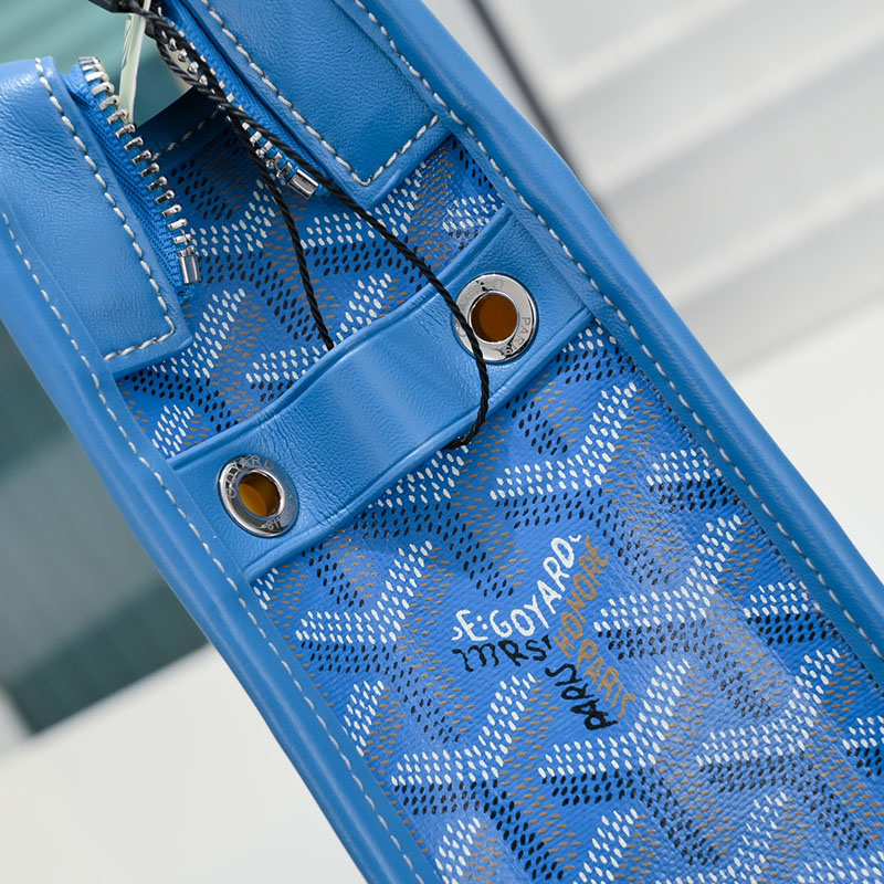 N品 GOYARD ゴヤール ジュバンス MM ポーチ JOUVENMMLTY10CL10P スカイブルー シルバー金具 激安優良店 - 画像 (3)