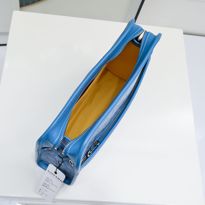 N品 GOYARD ゴヤール ジュバンス MM ポーチ JOUVENMMLTY10CL10P スカイブルー シルバー金具 激安優良店 - 画像 (2)