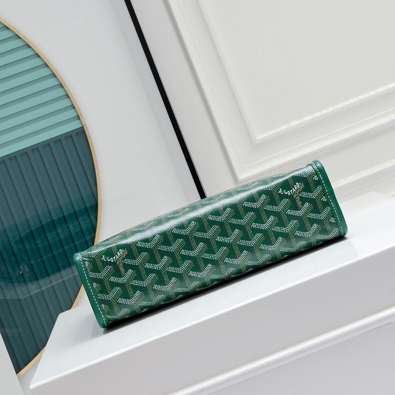 N品 GOYARD ゴヤール ジュバンス MM ポーチ JOUVENMMLTY09CL09P グリーン シルバー金具 激安優良店 - 画像 (7)