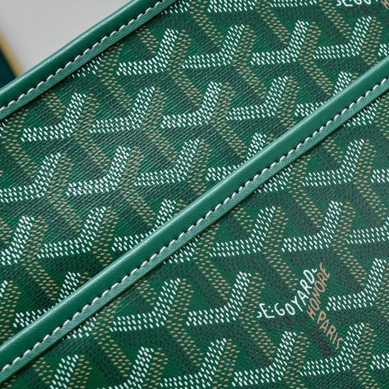 N品 GOYARD ゴヤール ジュバンス MM ポーチ JOUVENMMLTY09CL09P グリーン シルバー金具 激安優良店 - 画像 (6)