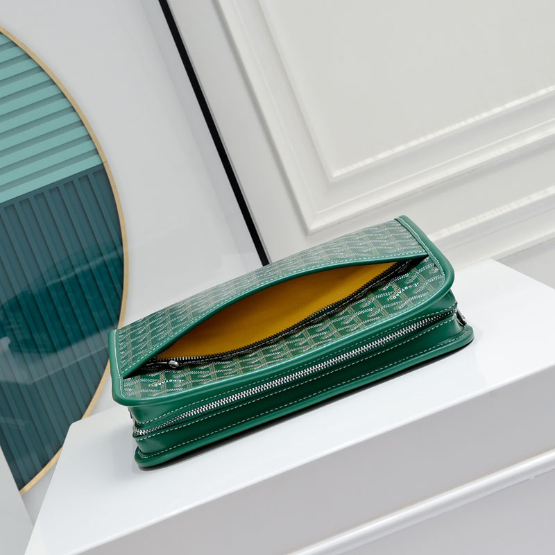 N品 GOYARD ゴヤール ジュバンス MM ポーチ JOUVENMMLTY09CL09P グリーン シルバー金具 激安優良店 - 画像 (3)