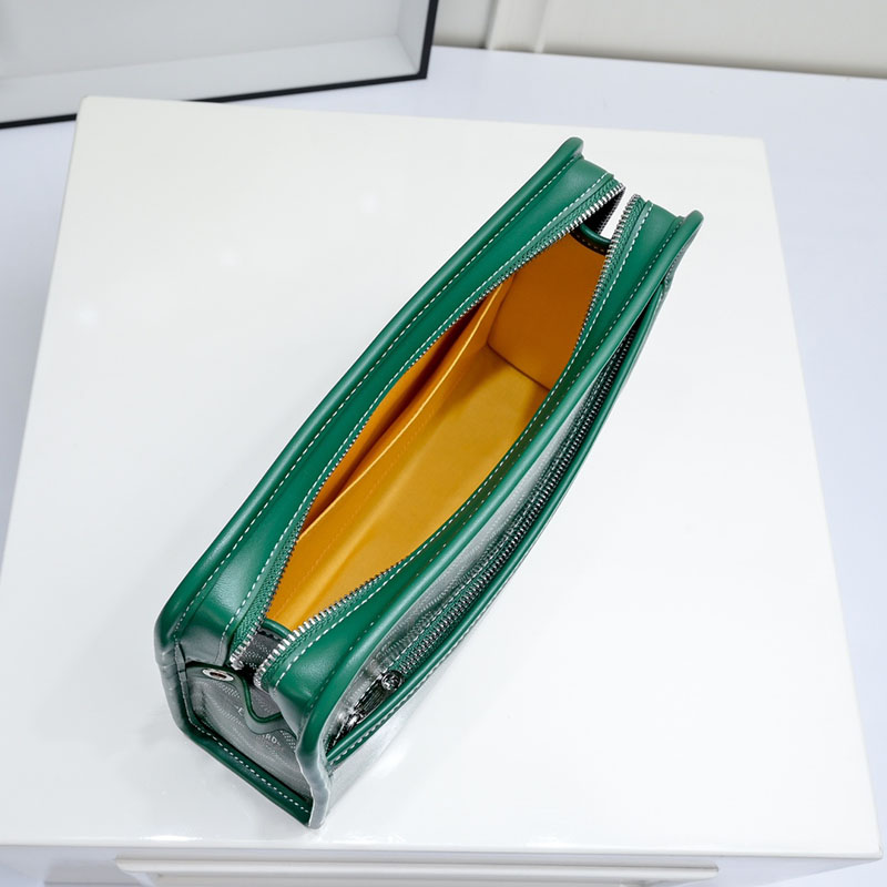 N品 GOYARD ゴヤール ジュバンス MM ポーチ JOUVENMMLTY09CL09P グリーン シルバー金具 激安優良店 - 画像 (2)