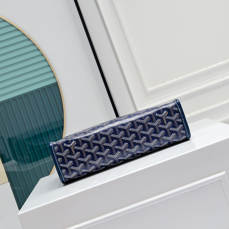 N品 GOYARD ゴヤール ジュバンス MM ポーチ JOUVENMMLTY12CL12P ネイビーブルー シルバー金具 激安優良店 - 画像 (7)