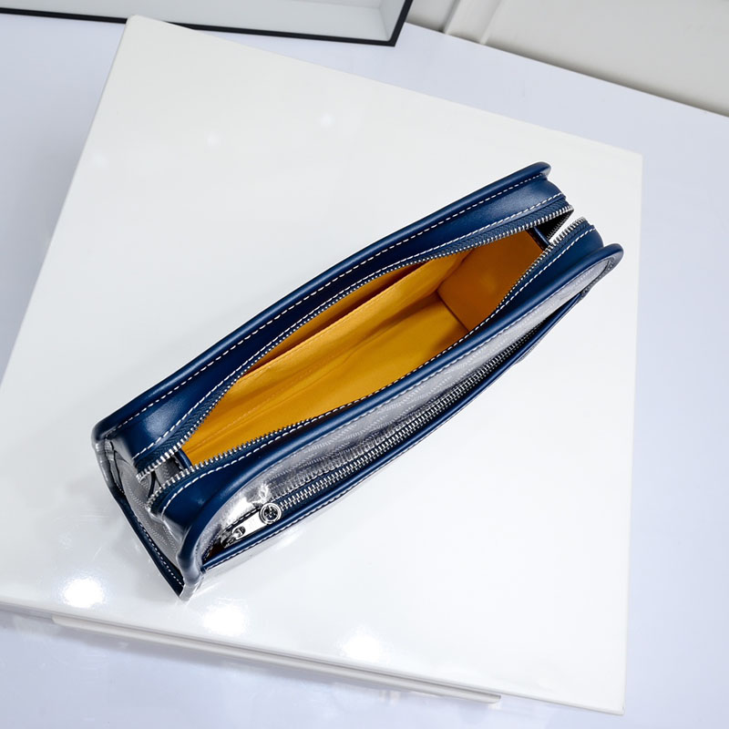 N品 GOYARD ゴヤール ジュバンス MM ポーチ JOUVENMMLTY12CL12P ネイビーブルー シルバー金具 激安優良店 - 画像 (2)