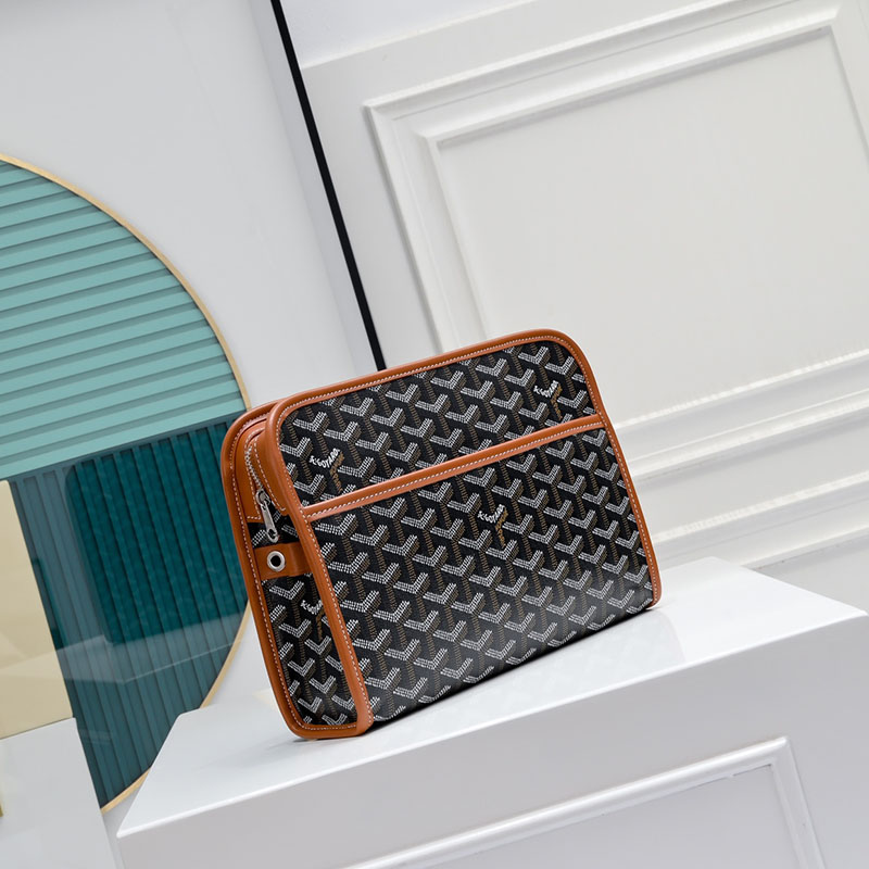 N品 GOYARD ゴヤール ジュバンス MM ポーチ JOUVENMMLTY01CL03P ブラック&ナチュラル シルバー金具 激安優良店 - 画像 (9)