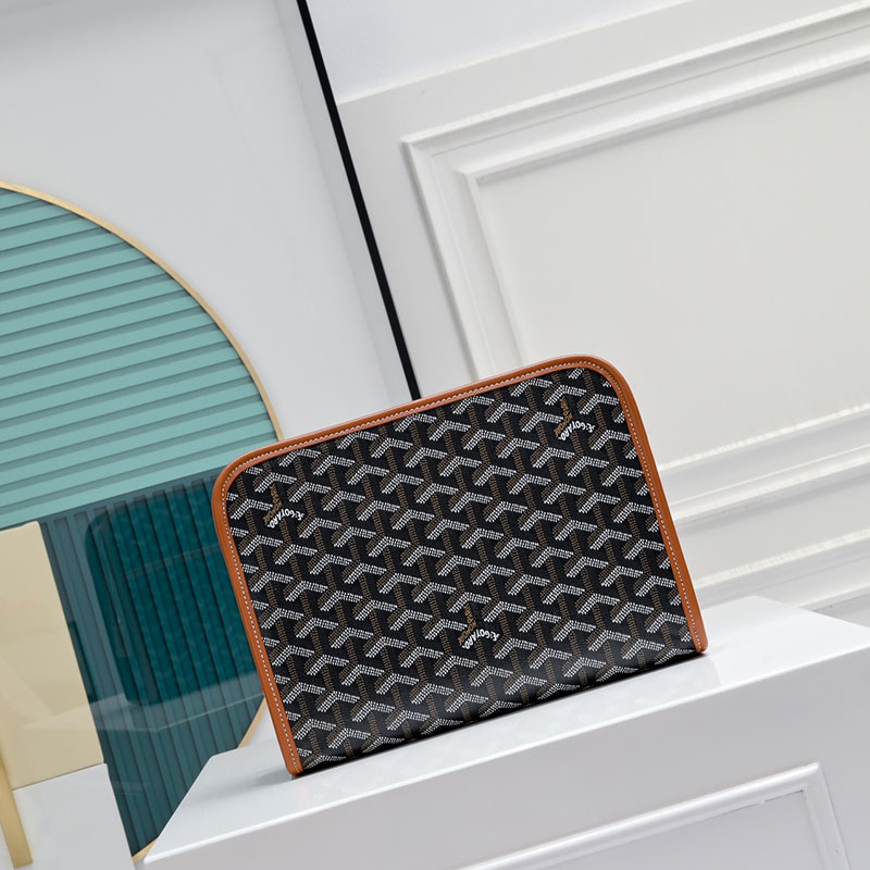 N品 GOYARD ゴヤール ジュバンス MM ポーチ JOUVENMMLTY01CL03P ブラック&ナチュラル シルバー金具 激安優良店 - 画像 (8)