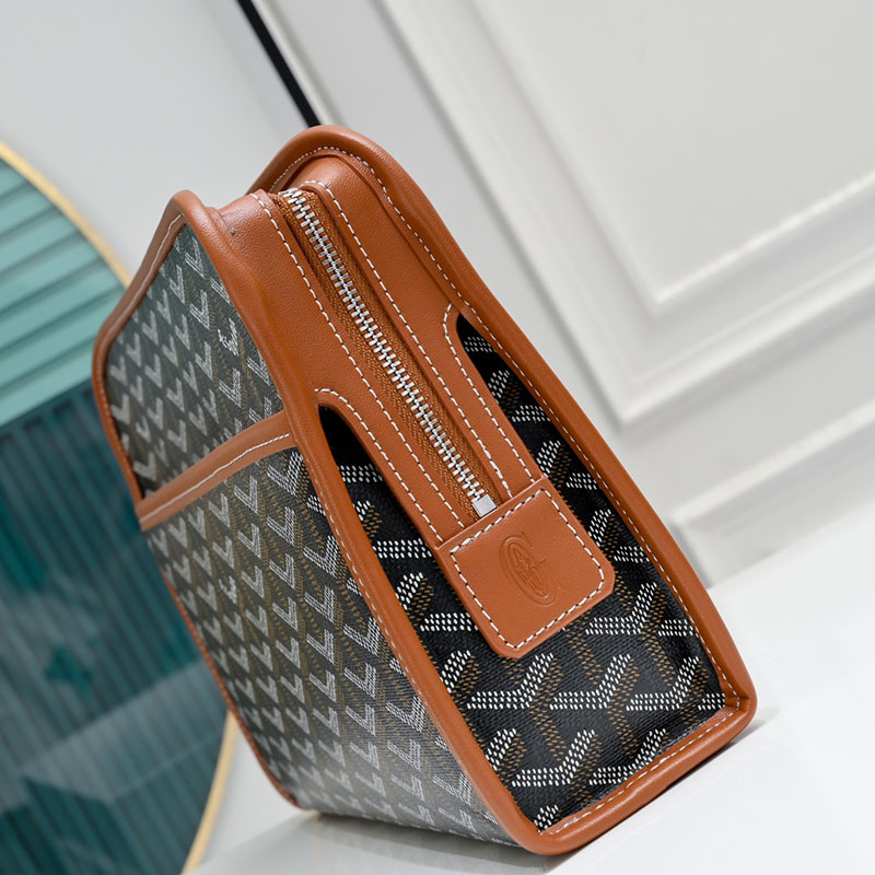 N品 GOYARD ゴヤール ジュバンス MM ポーチ JOUVENMMLTY01CL03P ブラック&ナチュラル シルバー金具 激安優良店 - 画像 (5)