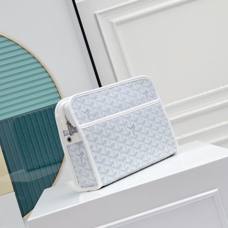 N品 GOYARD ゴヤール ジュバンス MM ポーチ JOUVENMMLTY50CL50P ホワイト シルバー金具 激安優良店 - 画像 (9)