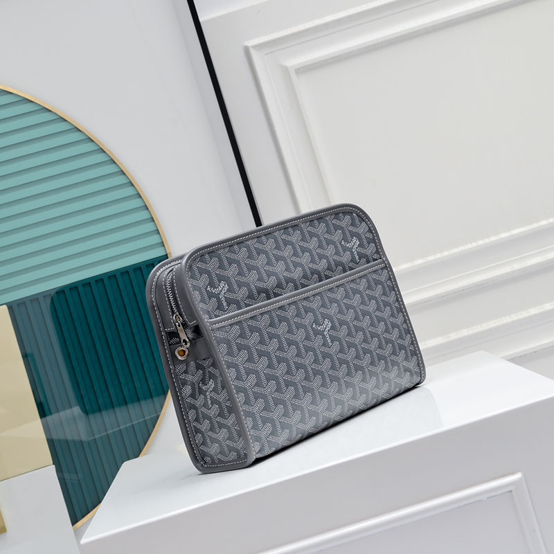 N品 GOYARD ゴヤール ジュバンス MM ポーチ JOUVENMMLTY51CL51P グレー シルバー金具 激安優良店 - 画像 (9)