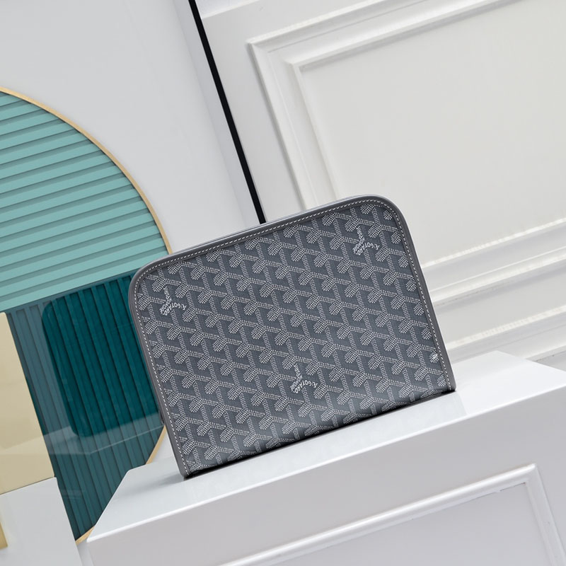 N品 GOYARD ゴヤール ジュバンス MM ポーチ JOUVENMMLTY51CL51P グレー シルバー金具 激安優良店 - 画像 (8)
