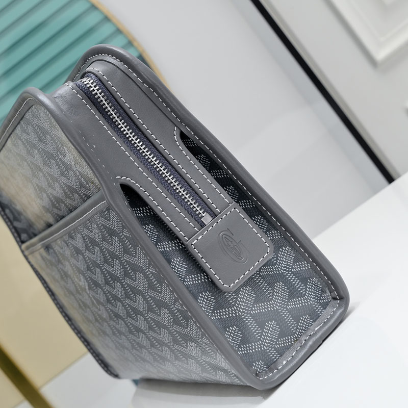 N品 GOYARD ゴヤール ジュバンス MM ポーチ JOUVENMMLTY51CL51P グレー シルバー金具 激安優良店 - 画像 (5)