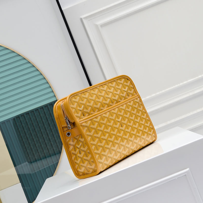 N品 GOYARD ゴヤール ジュバンス MM ポーチ JOUVENMMLTY08CL08P イエロー シルバー金具 激安優良店 - 画像 (9)
