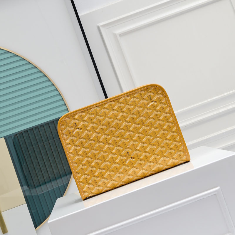 N品 GOYARD ゴヤール ジュバンス MM ポーチ JOUVENMMLTY08CL08P イエロー シルバー金具 激安優良店 - 画像 (8)