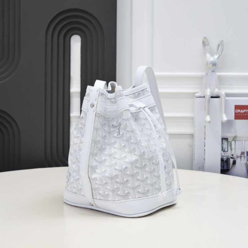 N品 GOYARD ゴヤール プティ・フロ バケットバッグ PEFLOTPMLTY50CL50P ホワイト シルバー金具 激安優良店 - 画像 (9)