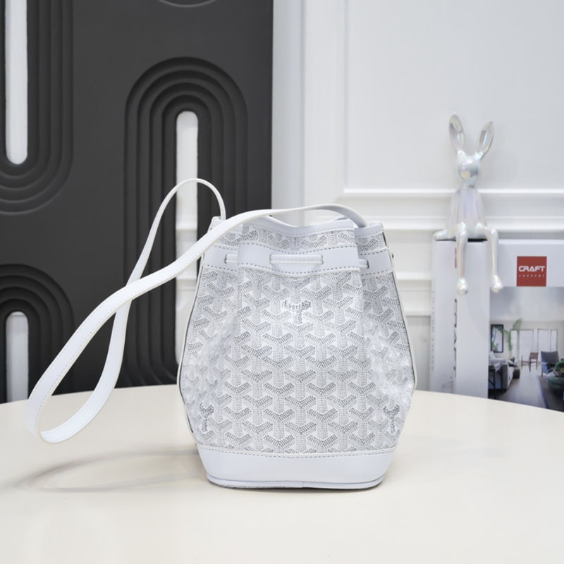 N品 GOYARD ゴヤール プティ・フロ バケットバッグ PEFLOTPMLTY50CL50P ホワイト シルバー金具 激安優良店 - 画像 (8)