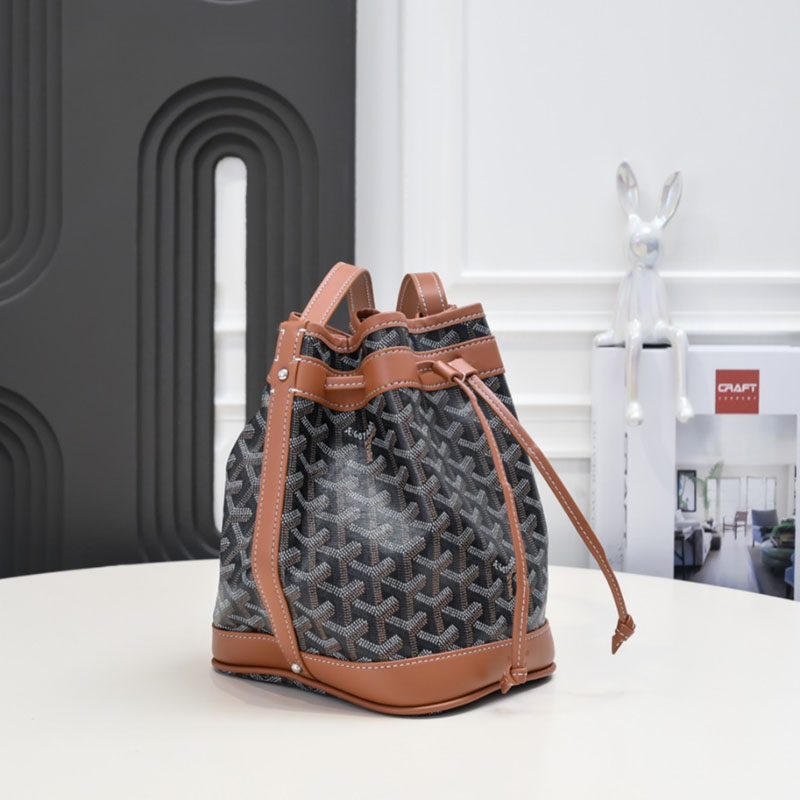 N品 GOYARD ゴヤール プティ・フロ バケットバッグ PEFLOTPMLTY01CL03P ブラック&ナチュラル シルバー金具 激安優良店 - 画像 (9)