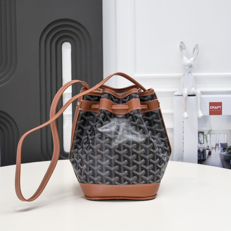 N品 GOYARD ゴヤール プティ・フロ バケットバッグ PEFLOTPMLTY01CL03P ブラック&ナチュラル シルバー金具 激安優良店 - 画像 (8)