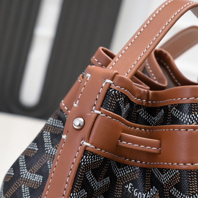 N品 GOYARD ゴヤール プティ・フロ バケットバッグ PEFLOTPMLTY01CL03P ブラック&ナチュラル シルバー金具 激安優良店 - 画像 (5)