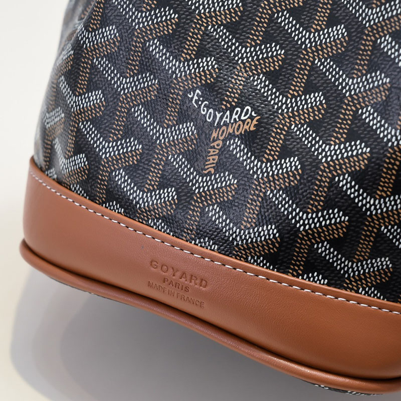 N品 GOYARD ゴヤール プティ・フロ バケットバッグ PEFLOTPMLTY01CL03P ブラック&ナチュラル シルバー金具 激安優良店 - 画像 (4)