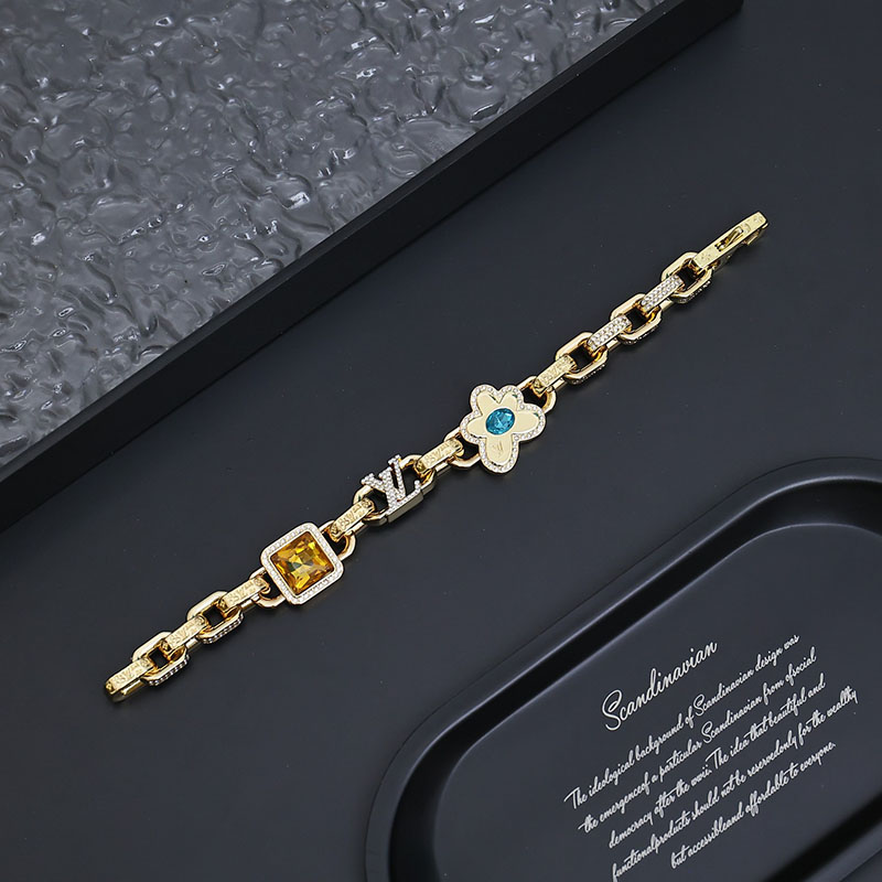 最高級ルイヴィトンスーパーコピー ルイヴィトンブレスレットコピー Paradise Stone Bracelet M1594M ゴールド - 画像 (2)
