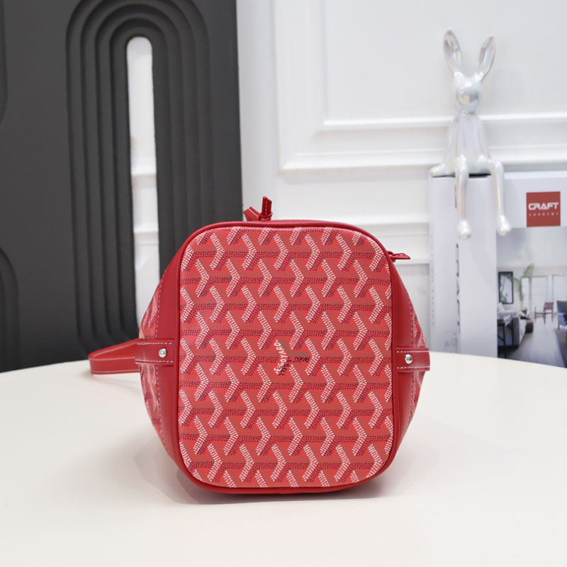 N品 GOYARD ゴヤール プティ・フロ バケットバッグ PEFLOTPMLTY02CL02P レッド シルバー金具 激安優良店 - 画像 (7)