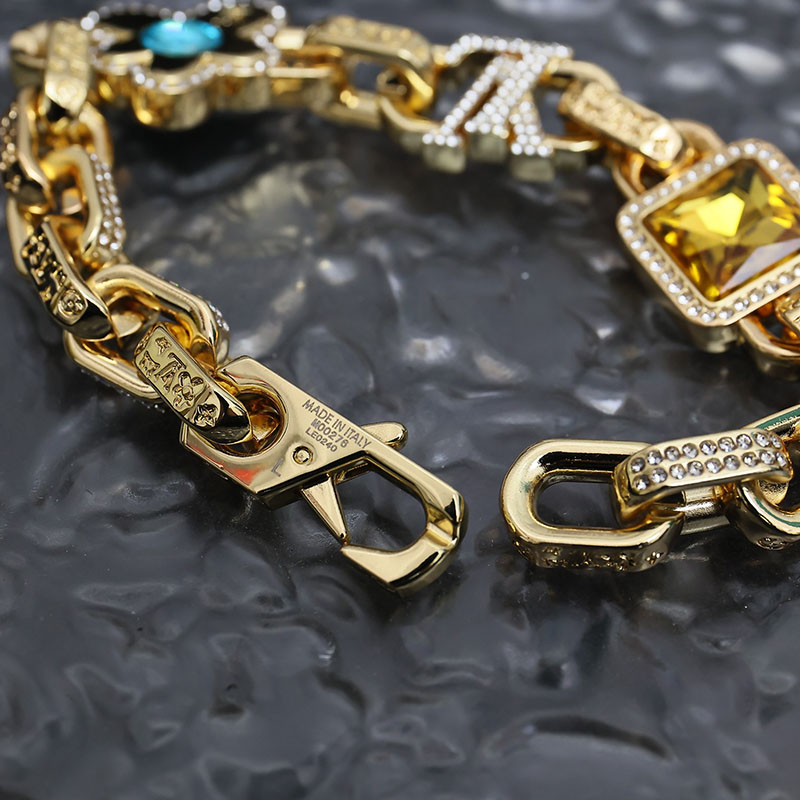 最高級ルイヴィトンスーパーコピー ルイヴィトンブレスレットコピー Paradise Stone Bracelet M1594M ゴールド - 画像 (8)