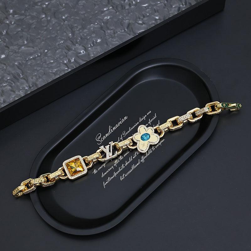 最高級ルイヴィトンスーパーコピー ルイヴィトンブレスレットコピー Paradise Stone Bracelet M1594M ゴールド - 画像 (9)