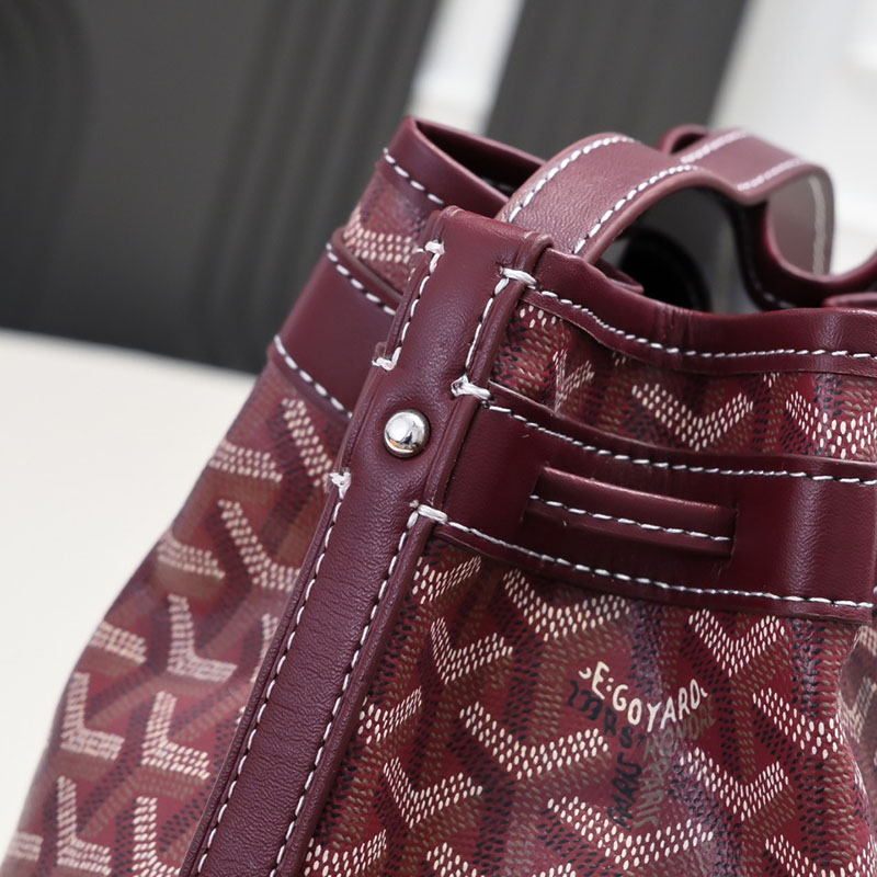 N品 GOYARD ゴヤール プティ・フロ バケットバッグ PEFLOTPMLTY33CL33P バーガンディ シルバー金具 激安優良店 - 画像 (5)