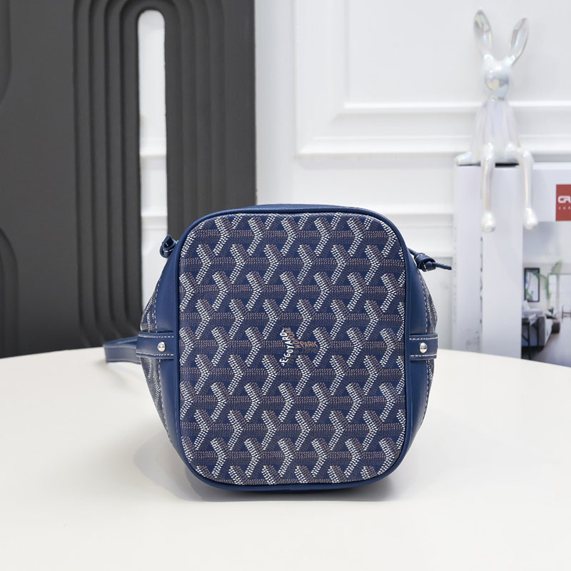 N品 GOYARD ゴヤール プティ・フロ バケットバッグ PEFLOTPMLTY12CL12P ネイビーブルー シルバー金具 激安優良店 - 画像 (7)