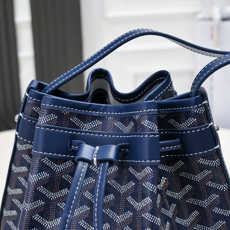 N品 GOYARD ゴヤール プティ・フロ バケットバッグ PEFLOTPMLTY12CL12P ネイビーブルー シルバー金具 激安優良店 - 画像 (6)