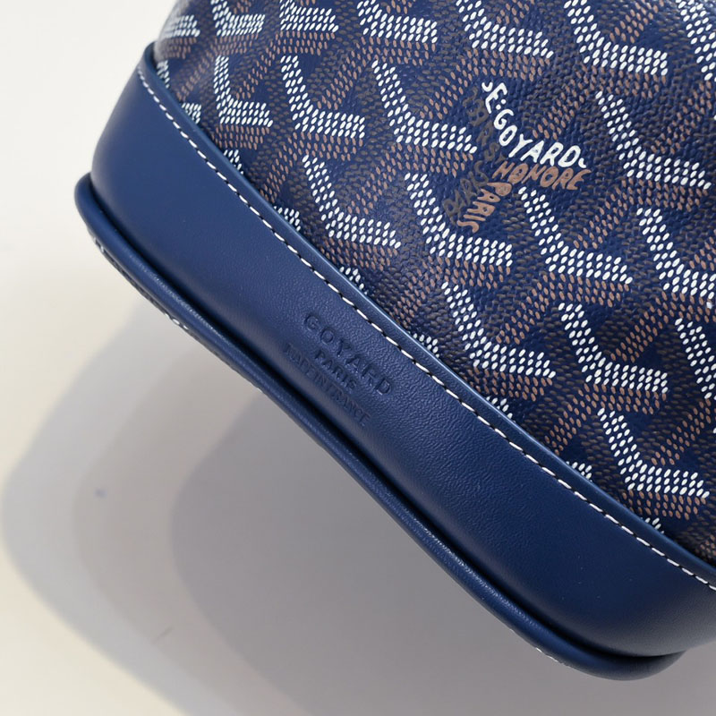 N品 GOYARD ゴヤール プティ・フロ バケットバッグ PEFLOTPMLTY12CL12P ネイビーブルー シルバー金具 激安優良店 - 画像 (4)
