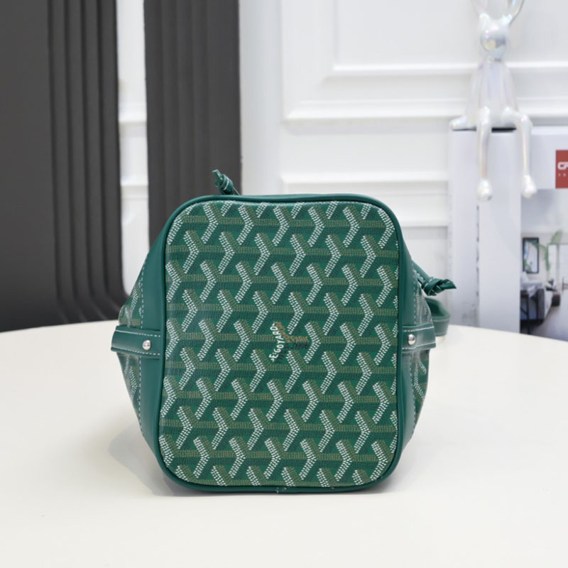 N品 GOYARD ゴヤール プティ・フロ バケットバッグ PEFLOTPMLTY09CL09P グリーン シルバー金具 激安優良店 - 画像 (7)