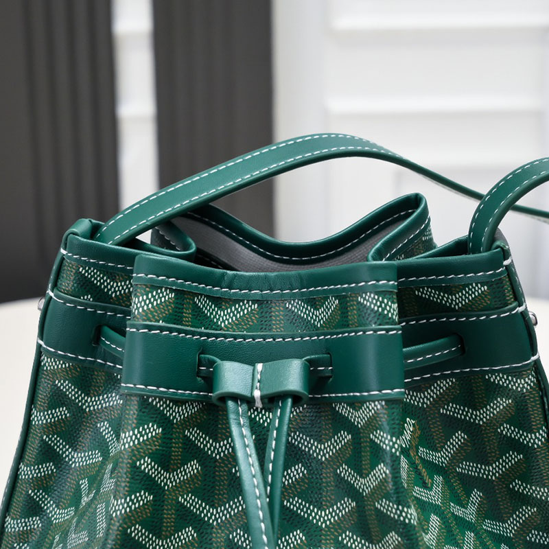 N品 GOYARD ゴヤール プティ・フロ バケットバッグ PEFLOTPMLTY09CL09P グリーン シルバー金具 激安優良店 - 画像 (6)