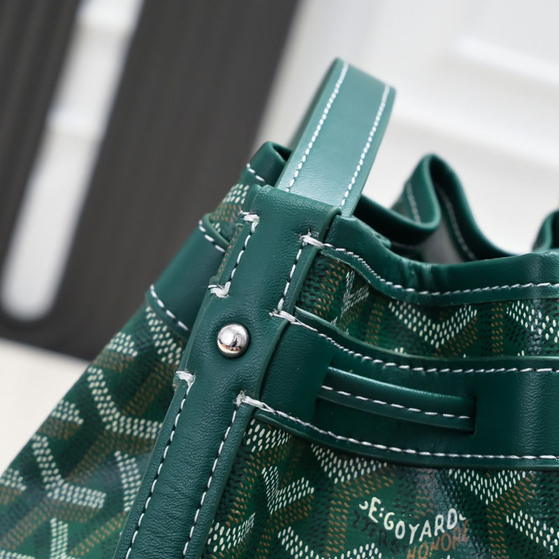 N品 GOYARD ゴヤール プティ・フロ バケットバッグ PEFLOTPMLTY09CL09P グリーン シルバー金具 激安優良店 - 画像 (5)