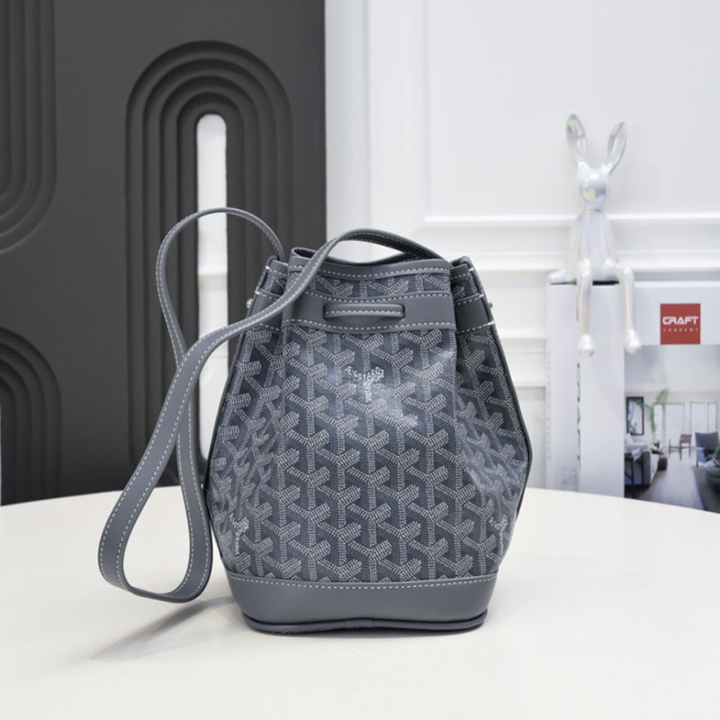 N品 GOYARD ゴヤール プティ・フロ バケットバッグ PEFLOTPMLTY51CL51P グレー シルバー金具 激安優良店 - 画像 (8)