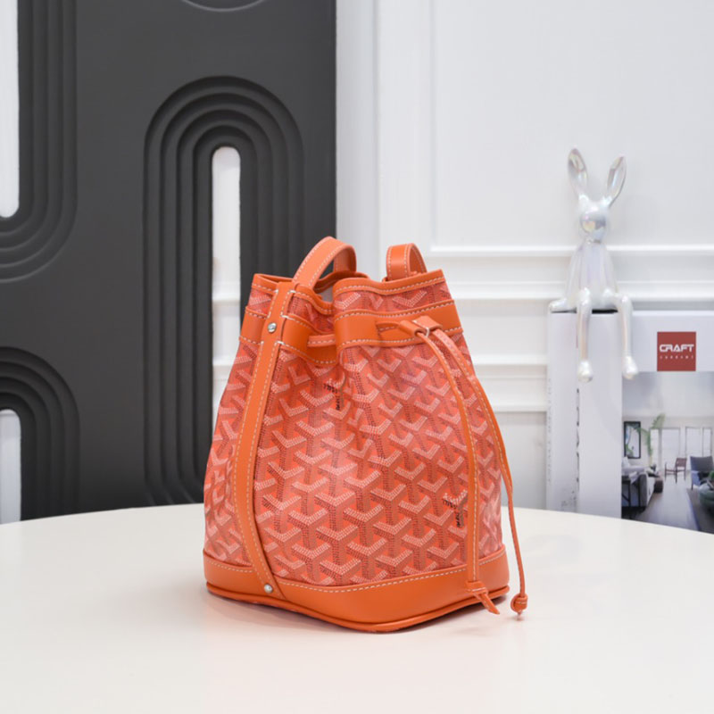 N品 GOYARD ゴヤール プティ・フロ バケットバッグ PEFLOTPMLTY07CL07P オレンジ シルバー金具 激安優良店 - 画像 (9)