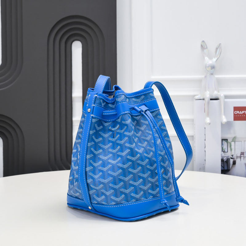 N品 GOYARD ゴヤール プティ・フロ バケットバッグ PEFLOTPMLTY10CL10P スカイブルー シルバー金具 激安優良店 - 画像 (9)