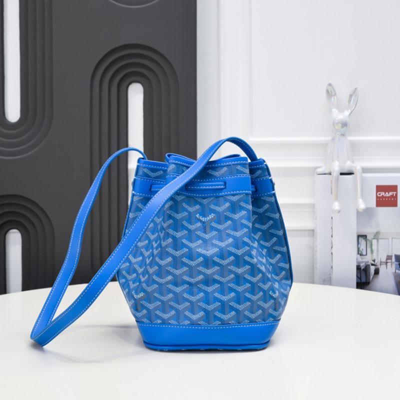 N品 GOYARD ゴヤール プティ・フロ バケットバッグ PEFLOTPMLTY10CL10P スカイブルー シルバー金具 激安優良店 - 画像 (8)